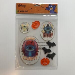 3/$20 Disney Stitch New In Package Set of 8 Halloween Decorative Gel Clings